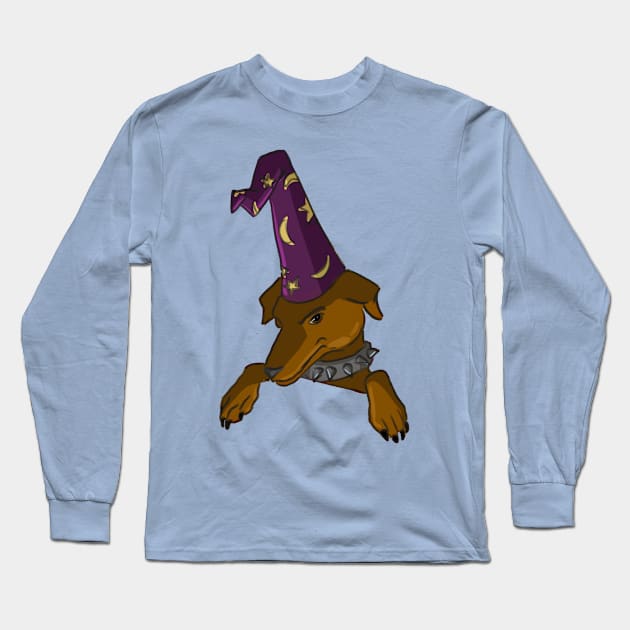 Evil Warlock Dog Long Sleeve T-Shirt by JXG